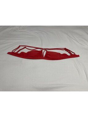 RVCA Strappy  coral Bikini Top Small - 80% Polyamide 20% Elastane